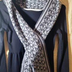 Michael Kors Black and Gray Scarf